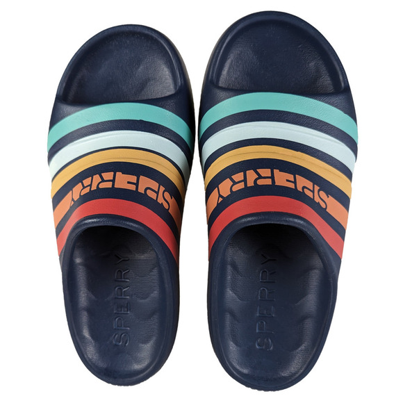 Sperry Windward Float Slide Sandal with Rainbow Stripes Size 8 NIB - Picture 2 of 7